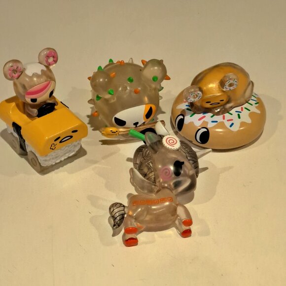 Gudetama Series 1 unicorno Toki Dokis Set of 4 - Picture 2 of 2